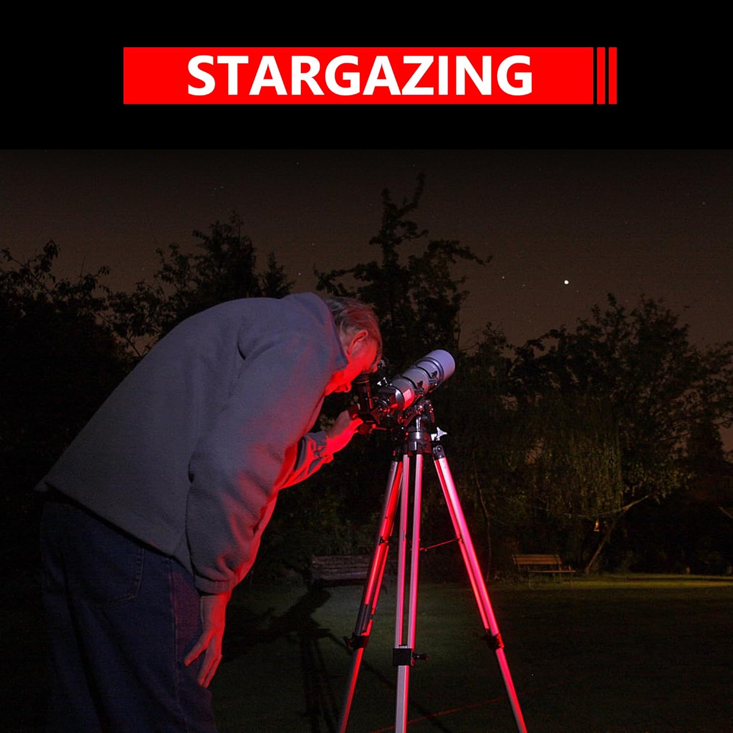 Red Light Flashlight, Single Mode Red LED Pen Light Flashlights for Astronomy, Night Observation and Outdoor Use, 5-Pack