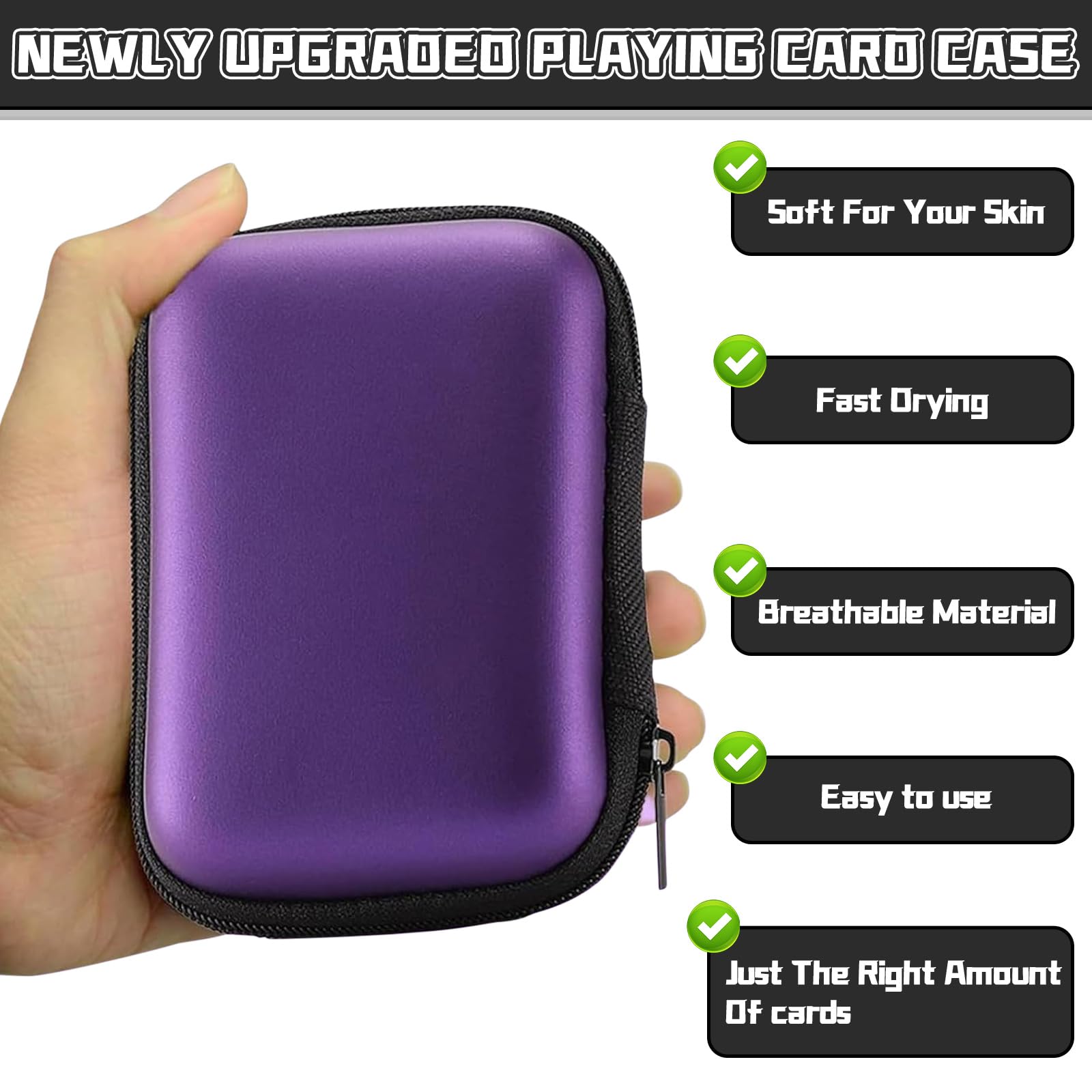 40 Pack Playing Cards Boxes, Solid Color Playing Card Box with Zipper, Robust Waterproof Playing Cards Case - Image 3