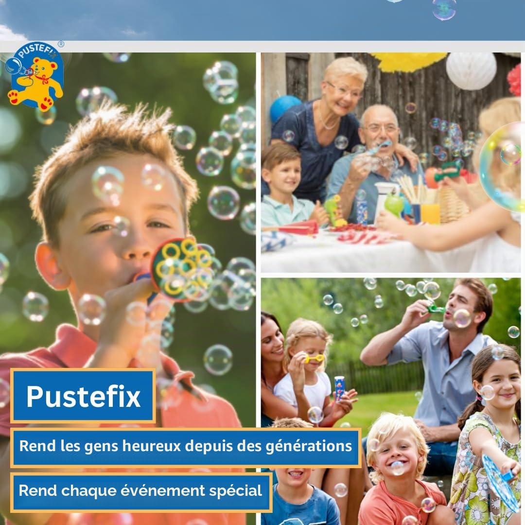 Pustefix 2050502 Nachfüllkanister I Bunte Bubbles 5 l Fabriqué en Allemagne I Seifenblasen für Hochzeit, Kindergeburtstag, Sommerfest I Bunte Seifenblasen für Kinder & Erwachsene