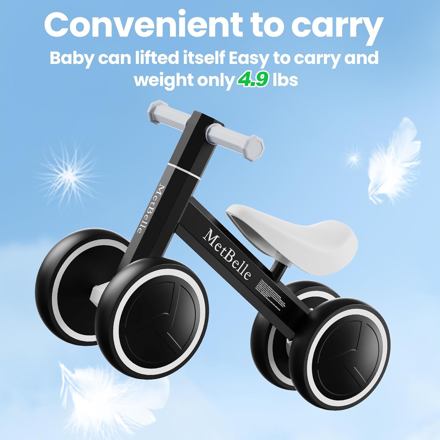 Size 12 Toddler Balance Bike 2 Year Old,12”No Pedal Kids Indoor Outdoor Toy Bike 2-5 Years Old with Tool-Free Adjustments Seat, Lightweight First Bike Gift for 2-3 Boys Girls