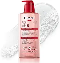Eucerin PH5 Gel e Óleo de Banho 400ml - Limpa gentilmente e protege a barreira natural da pele