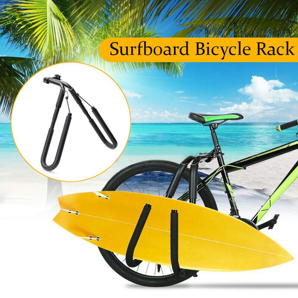 Surfboard Bike Rack Surfboard Wakeboard Bike Rack Bicycle Surfing Carrier Mount to Seat Posts