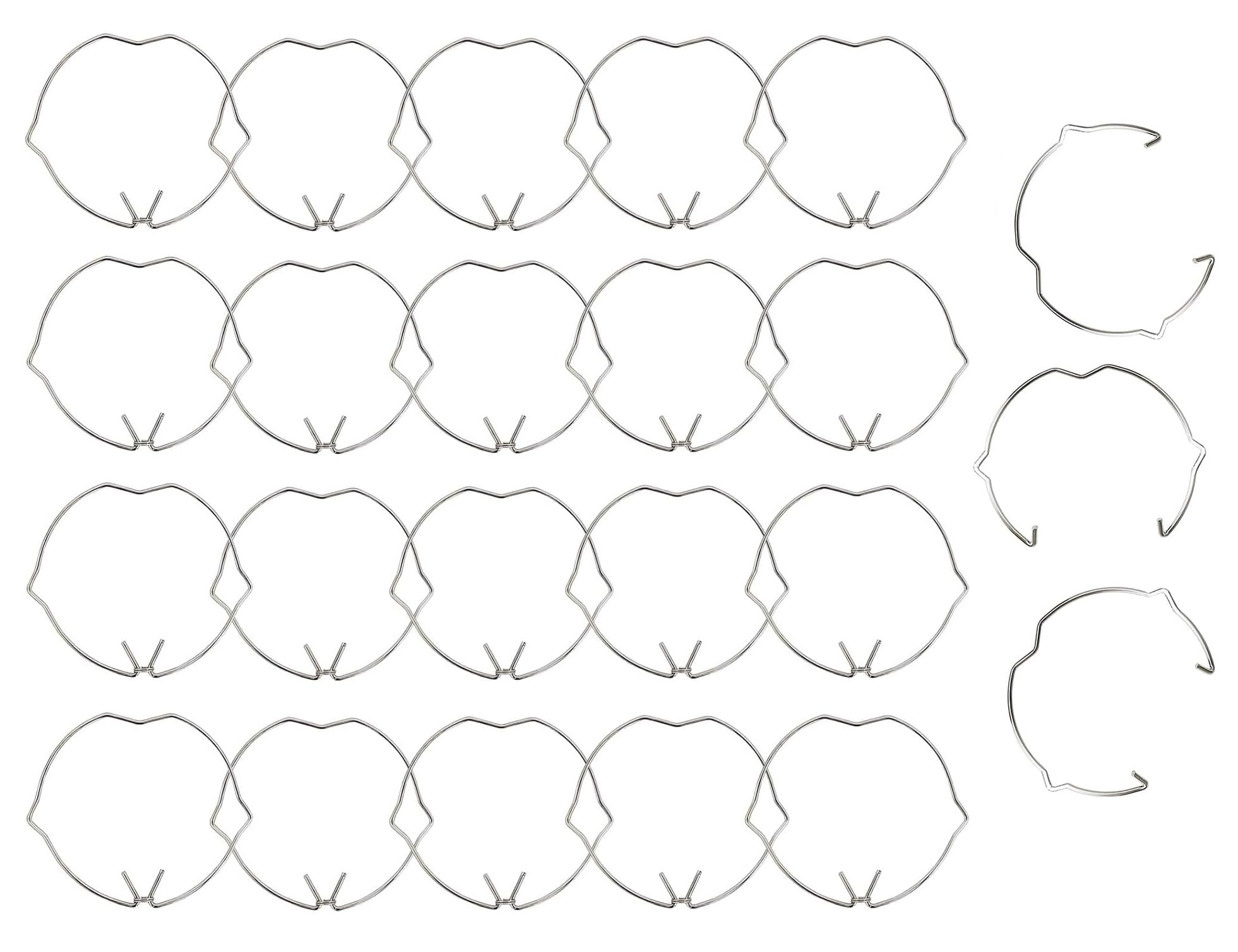 Lamp Retaining Spring Clip Ring for 50mm MR16 GU10 Spotlights Downlight, 20 Pieces