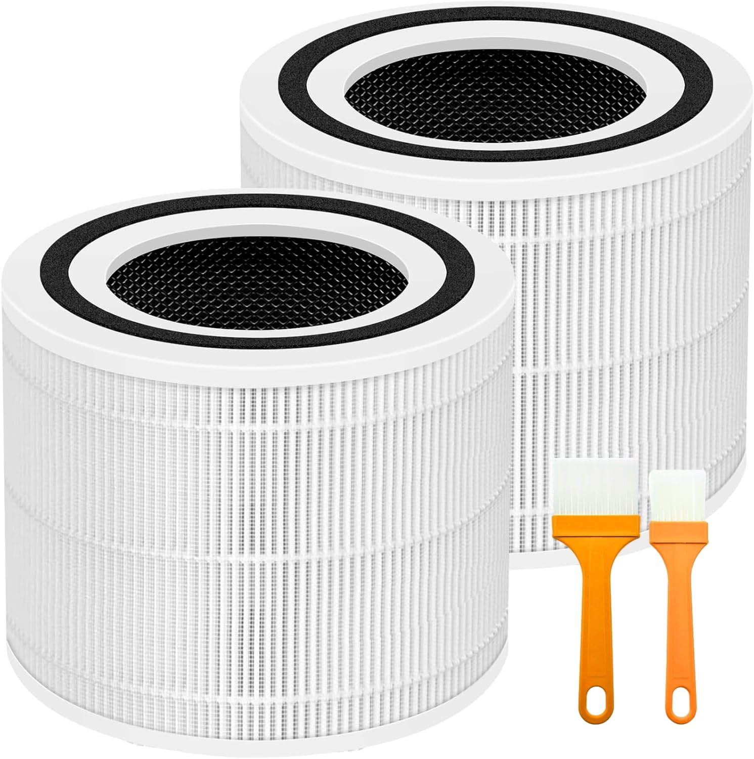 2 Pack Core 300 Replacement Filter for LEVOIT Core 300 and Core 300S Purifier, 3-in-1 H13 True HEPA Replacement Activated Carbon Filter,Compared to Part # Core 300-RF (White)