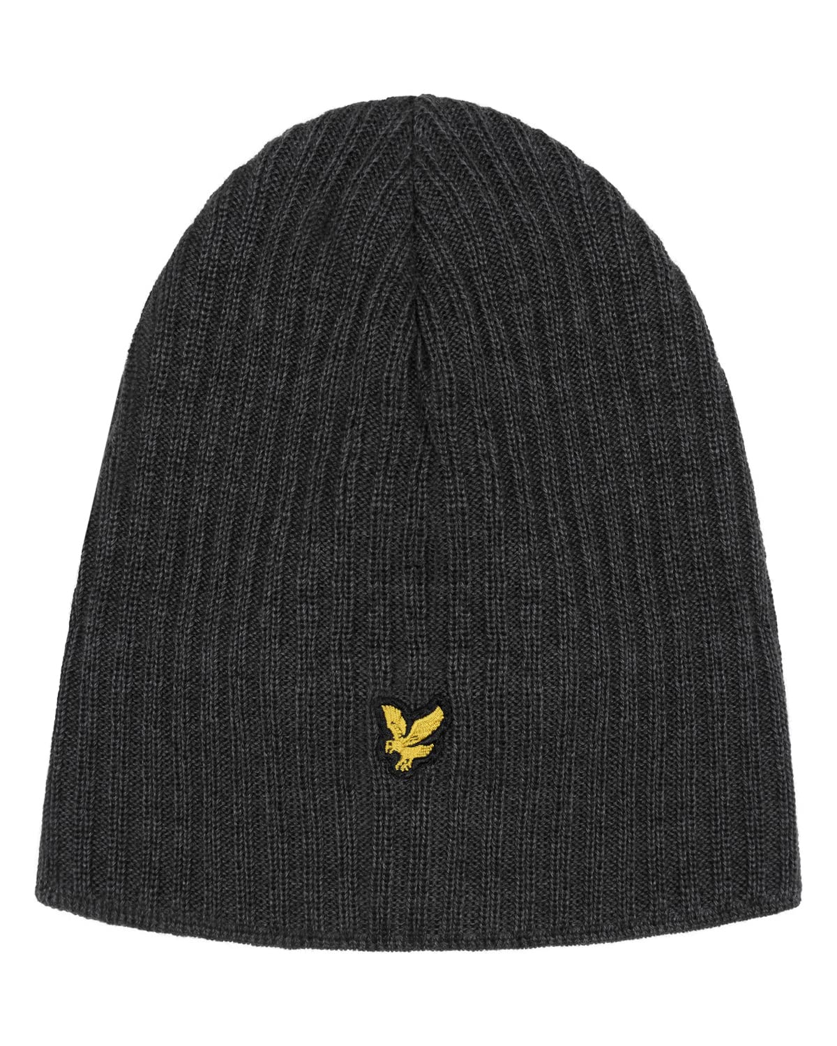 Lyle & Scott Knitted Ribbed Beanie Mid Grey Marl One Size