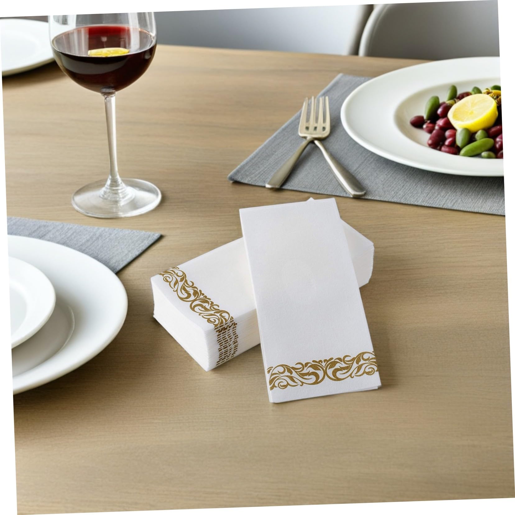 Gatuida 75stücke Servietten Bedruckt Vintage-design Einweg-papierservietten für Teepartys Formelle Abendessen und Festlichkeiten