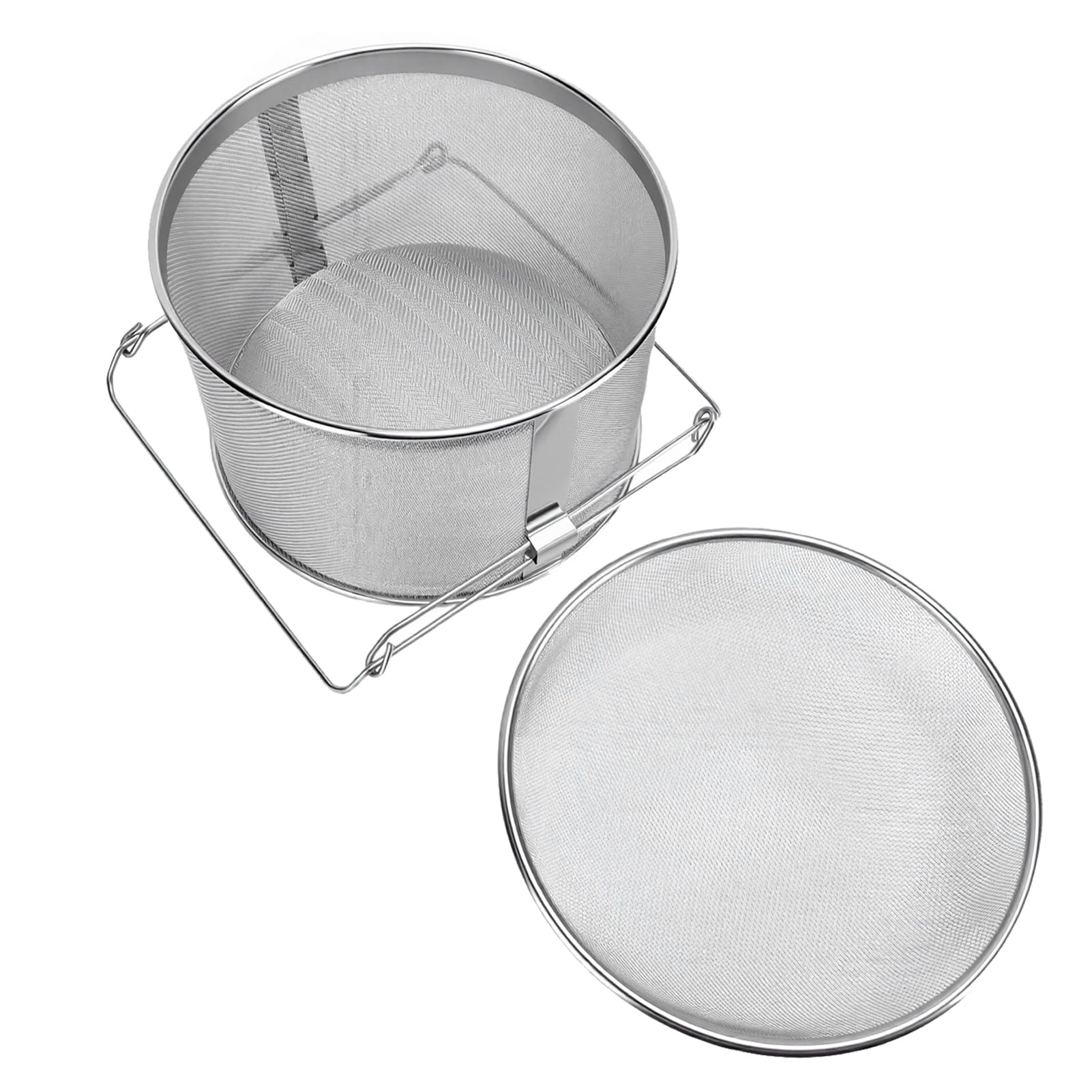 Fockety Filtro per mieles, filtro a doppio setaccio in acciaio inox, 32,88 oz, attrezzatura per l'estrazione del mieles per apicoltura, facile da pulire