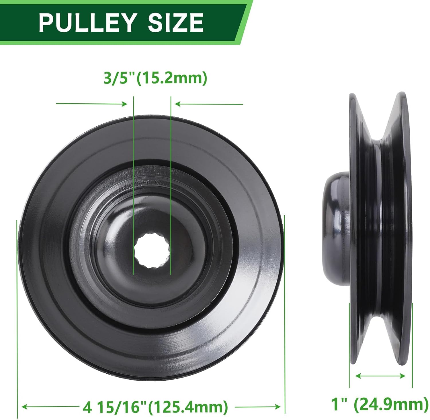 539112170 Spindle Assembly with 532174375 Spindle Pulley for Husq Varna 48" 52" 61" EZ4217 EZ4216 Lawn Mower Tractor Includes (3) Spindle Assembly 539112170 (2) 532174375 Spindle Pulley