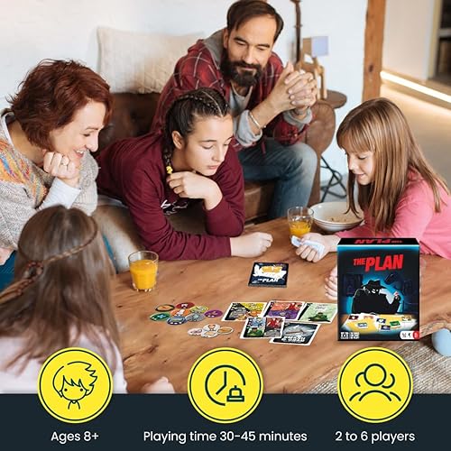 Miniatura 7 de R&R Games The Plan, juego de cartas estratégico, juego de cartas de atraco, juegos familiares para niños y adultos, tiempo de juego rápido