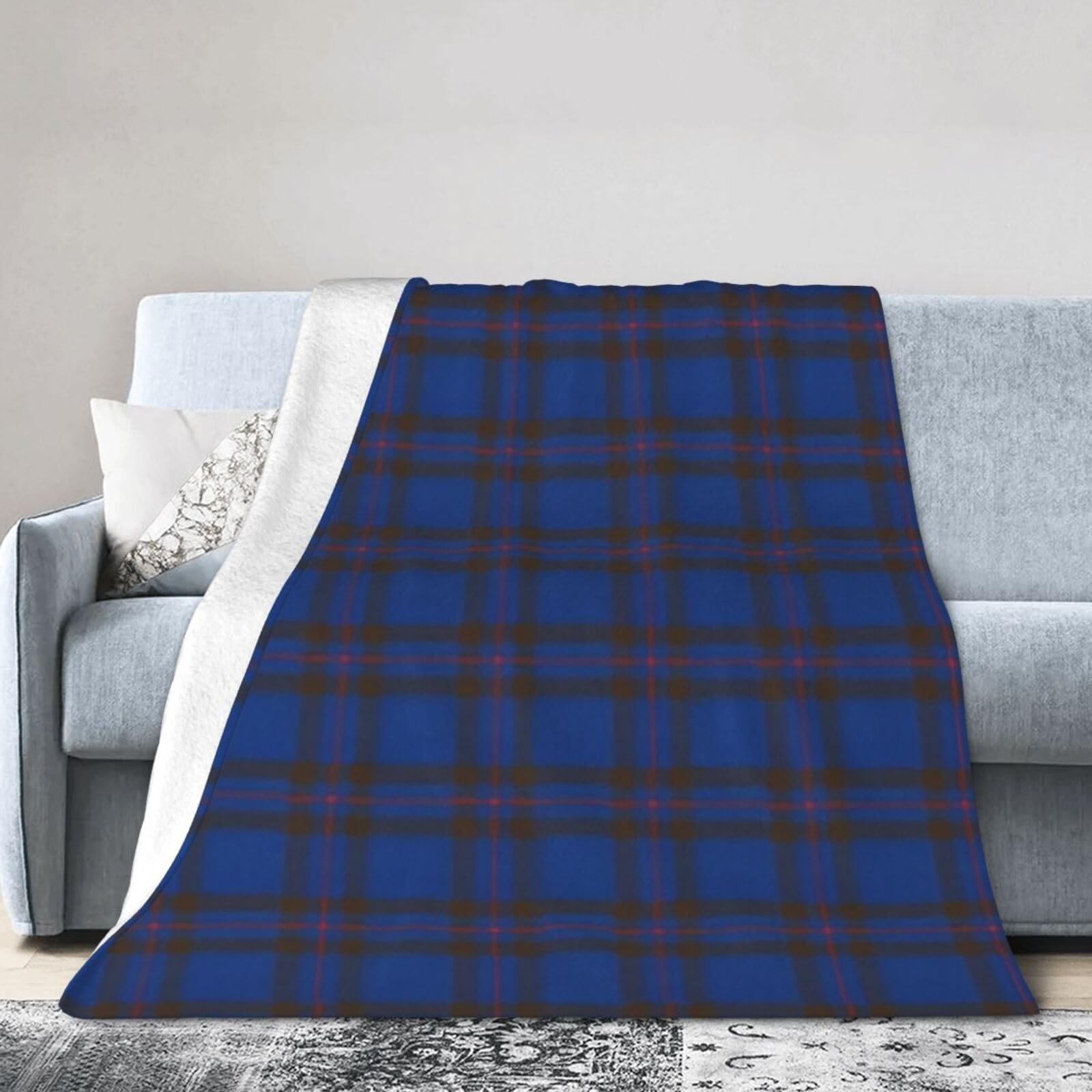 ERTDFXCV Elliot Modern Original Scottish Tartan Blanket 50"x40"