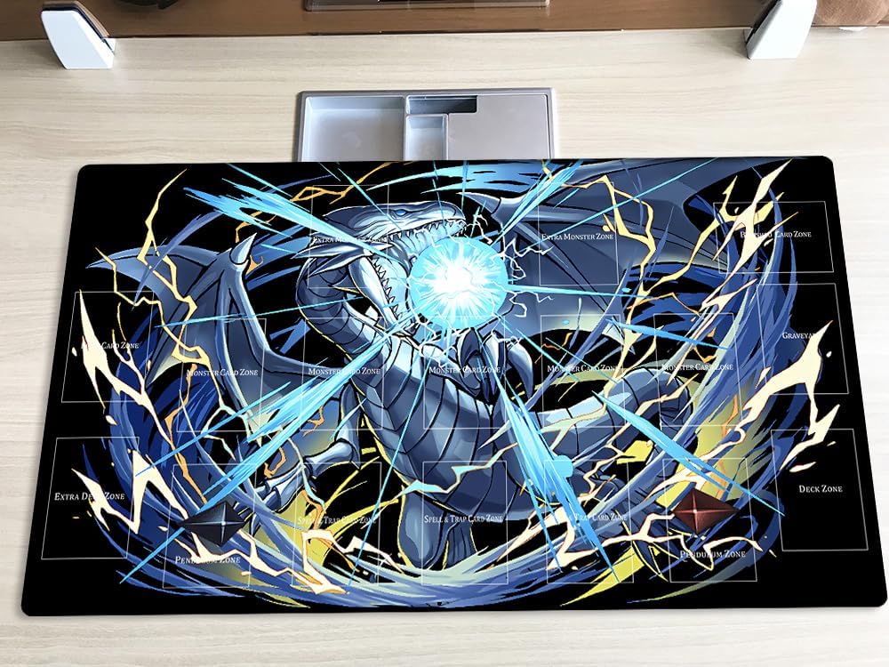 Amazon.com: New Mlikemat Playmat Blue-Eyes White Dragon TCG CCG