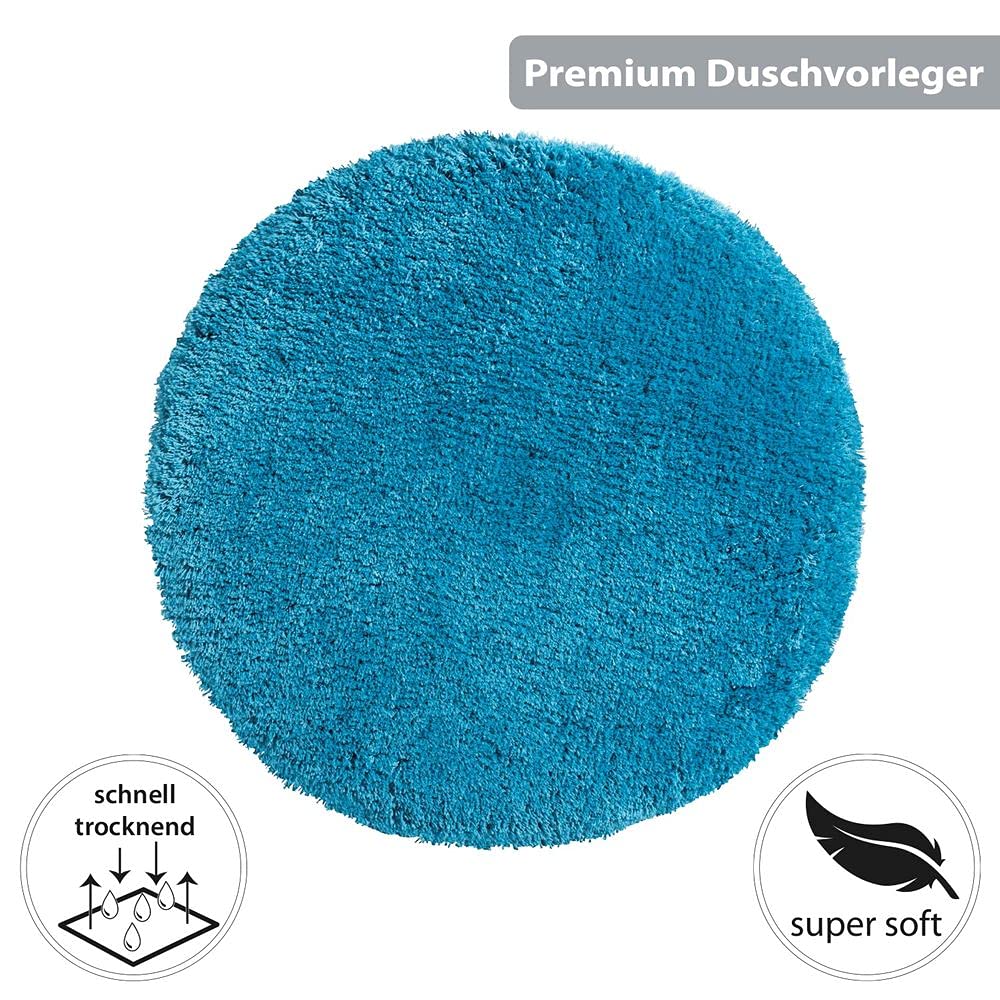 PANA Panasonic® baño (Microfibra I Alfombrilla de baño I Microfibra Ducha Alfombrilla I baño Alfombra para Cuarto de baño I Lavado Bar I I de Secado rápido Suelo Radiante I Color Azul, 71 cm rund