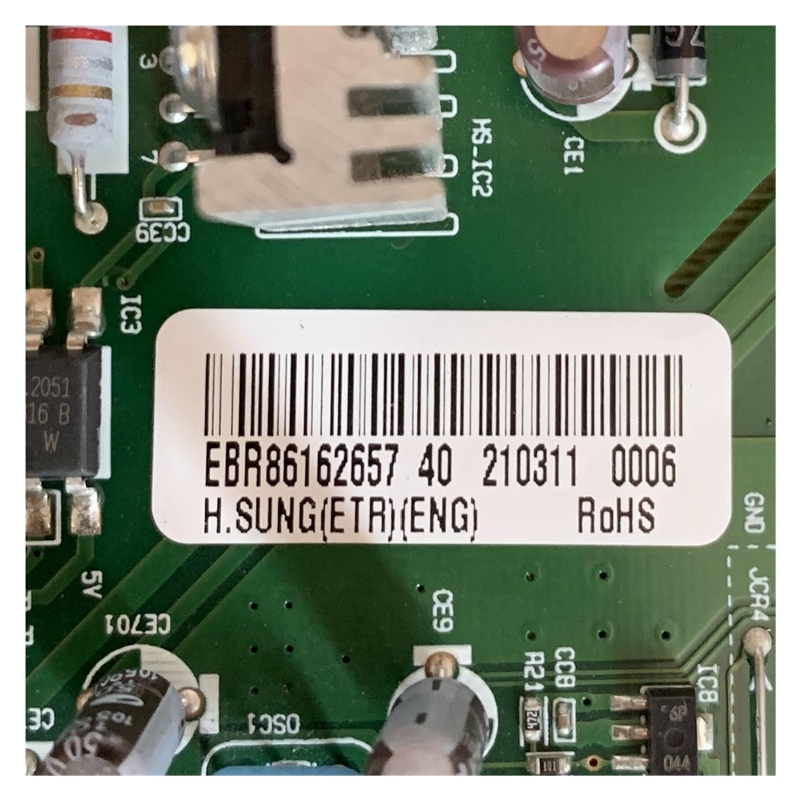 YTGWLKCO Refrigerator Motherboard, Computer Board EBR86162657, Compatible for LG, Refrigerator Inverter Board