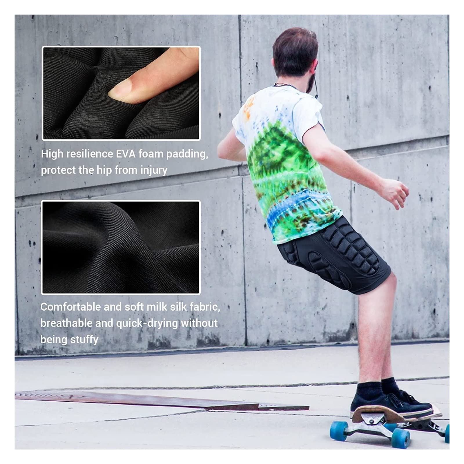 Pantaloncini Imbottiti Anwangda Per Ciclismo E Sport - Protezione Anca 3D Per Bambini - Foto 7