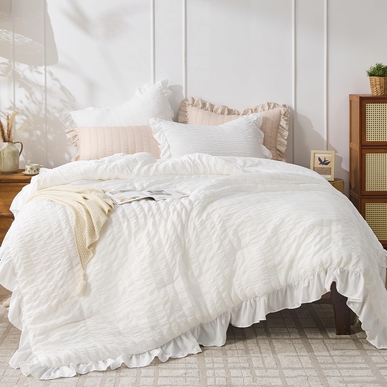 JOLLYVOGUE Seersucker Ruffle