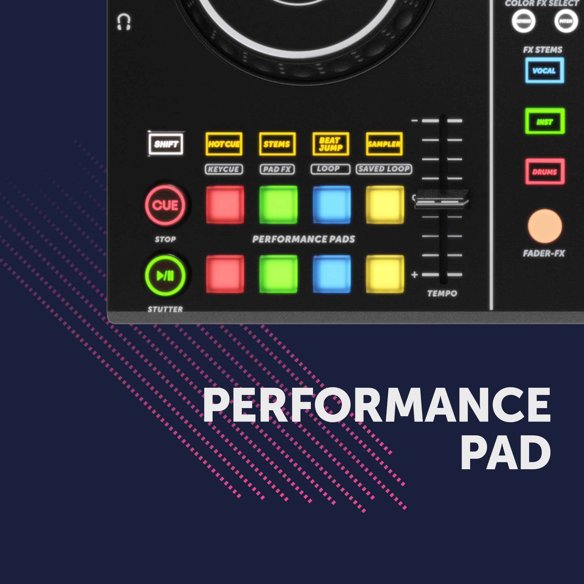 VIETA PRO Mesa de Mezclas DJ Bluetooth Profesional con Tarjeta de Sonido Integrada. Controladora DJ Con Luces Integradas RGB, Mezclador DJ Controller e Interfaz Audio. Mesa de mezclas DJ (Orion)