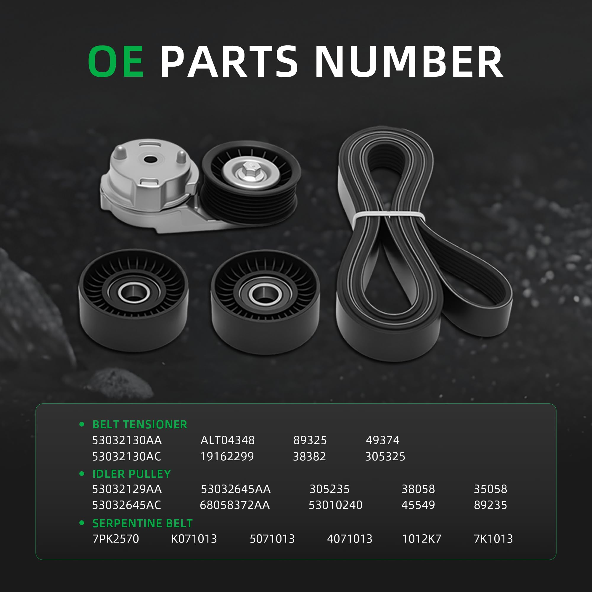 Frankberg Spannrolle Riemenspanner Keilrippenriemen Für Ram 1500 Ram 2500 Ram 3500 D1 DC DH DM DR Durango HB Aspen HG 5.7L Benzin 2003-2008 53032130AC