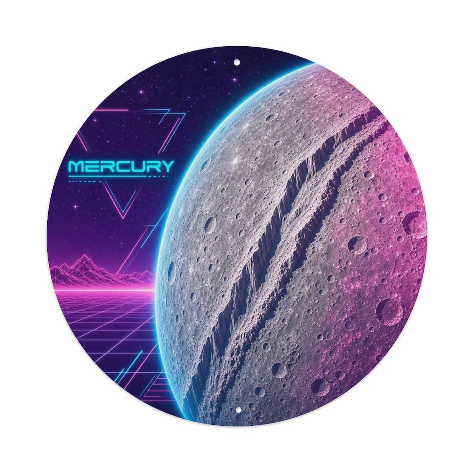 Deep Space Mercury Inner Planet Celestial Astral Metal Tin Sign