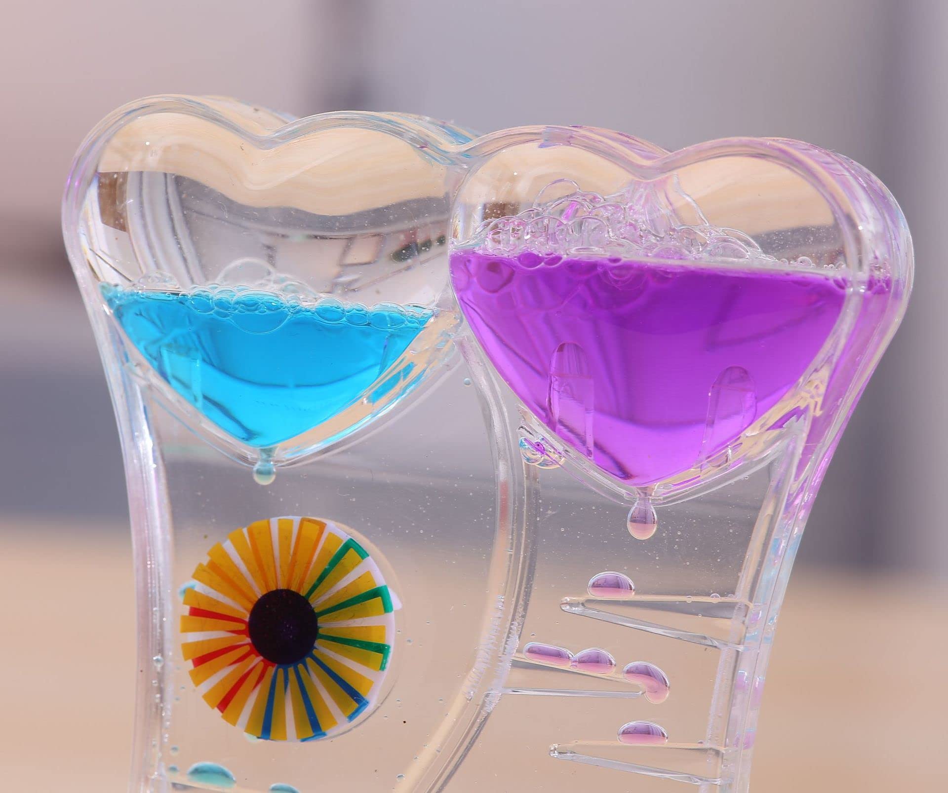 Clessidra Liquida Timer Sensoriale - Giocattolo Antistress Per Bambini E Adulti, Decorazione Per Casa E Ufficio - Foto 5