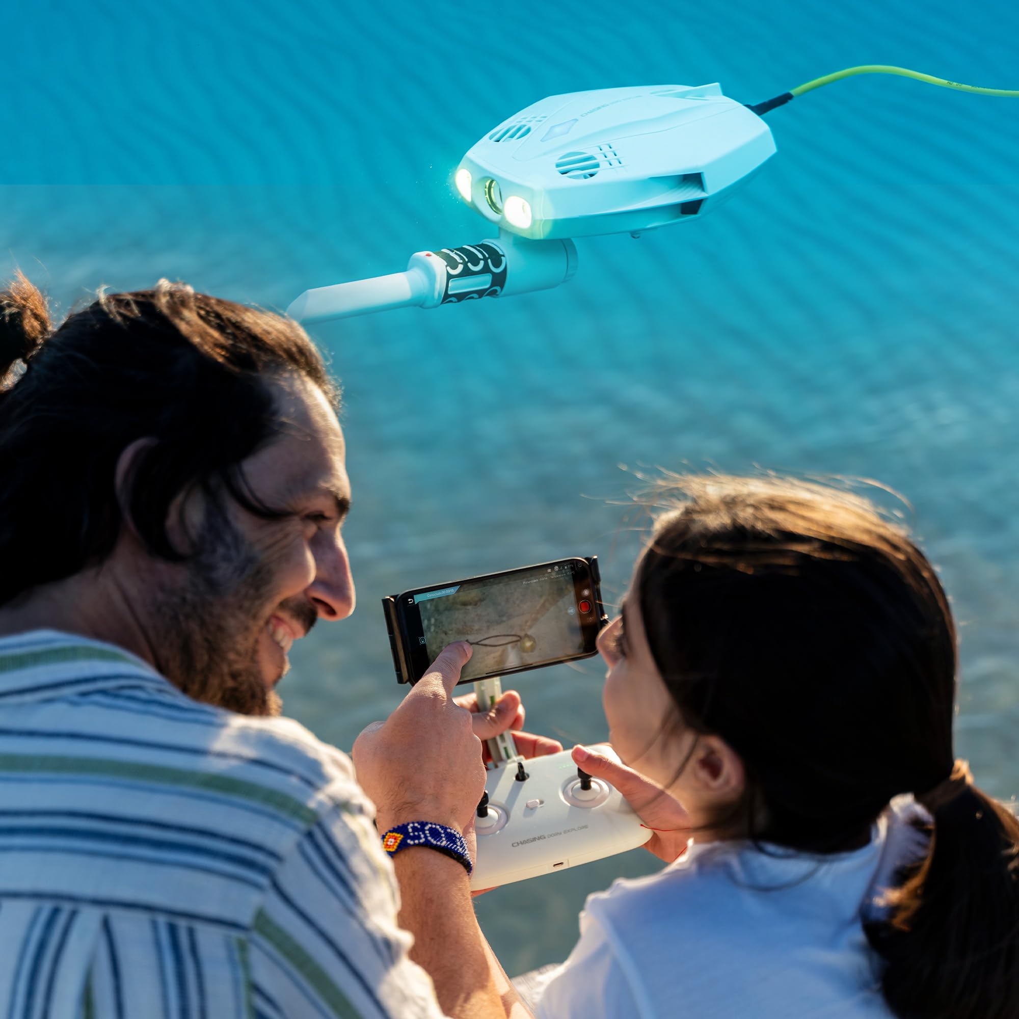 DORY EXPLORE treasure-hunting photography and videography underwater drone, metal detector & net bag, Bluetooth RC, uncovers the secrets of the ocean and experience underwater Adventure