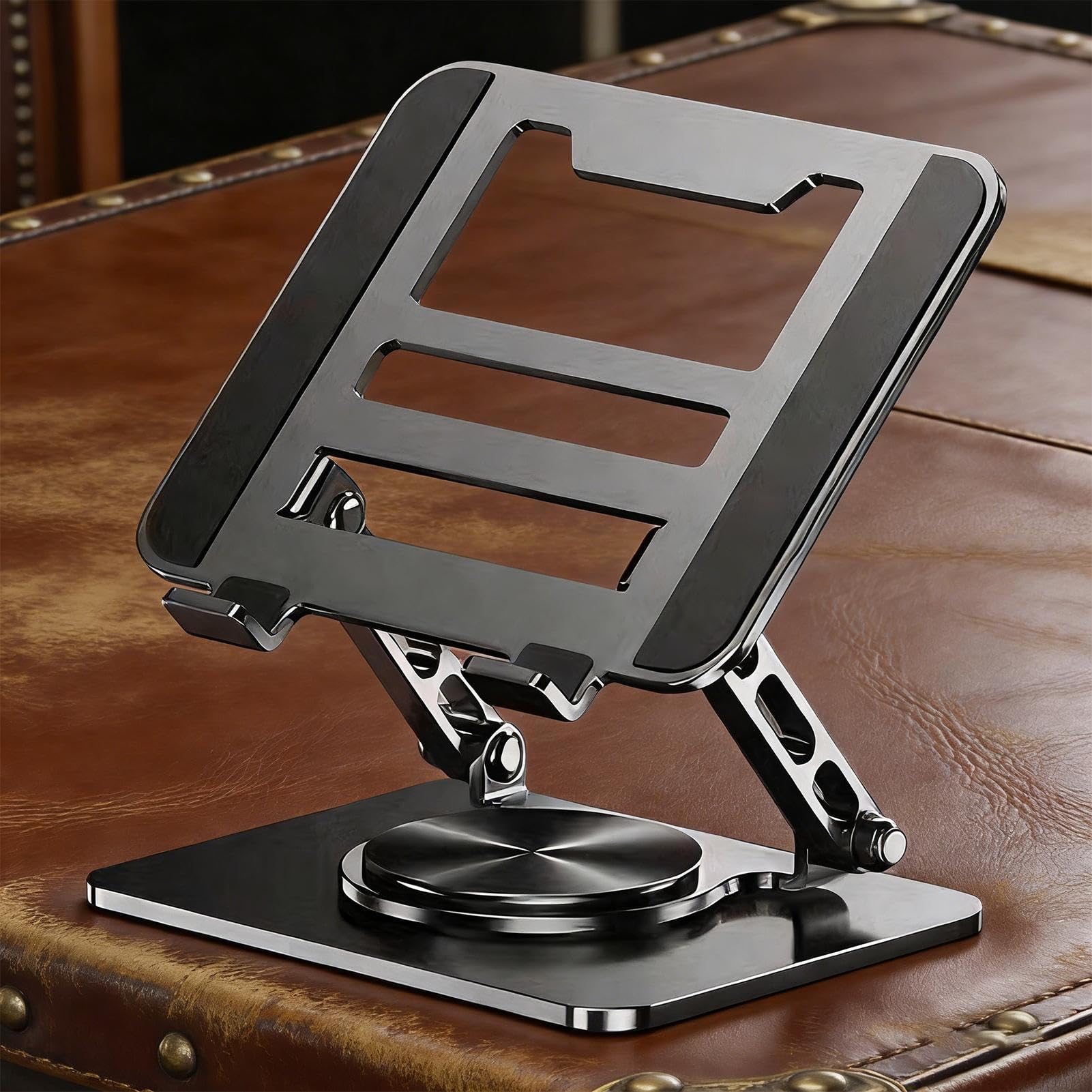 Supporto per computer portatile, rialzo girevole a 360° con dissipazione del calore per PC portatile, supporto regolabile per tablet, ufficio, università, casa, lavoro, gioco, gioco,