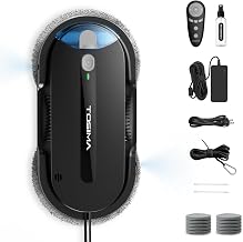 Robot limpiador de ventanas Tosima X1 - Atomización de agua ultrasónica de doble boquilla, tanque de agua visible de 85 ml, limpiador automático de ventanas para ventanas grandes y pequeñas