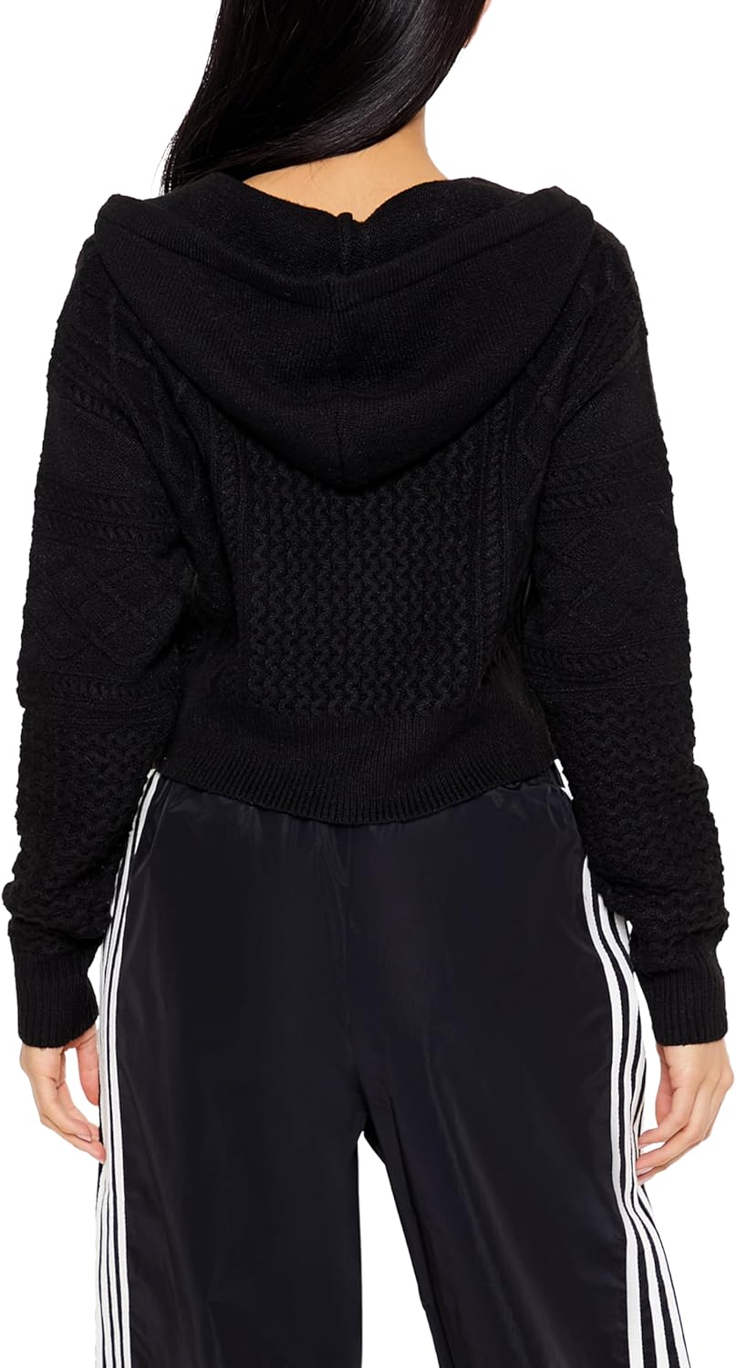 Forever 21 Womens Cable Knit Hooded Sweater - Image 5