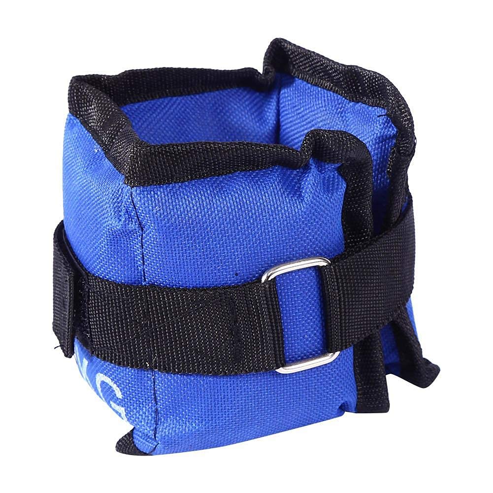 Peso Caviglia, 1 Paio Pesi Regolabili da 2 kg/3Kg/5Kg, Peso Polso Durevole per Fitness, Esercizio Fisico, Passeggiate, Jogging, Ginnastica, Aerobica, Palestra, Blu (3Kg)