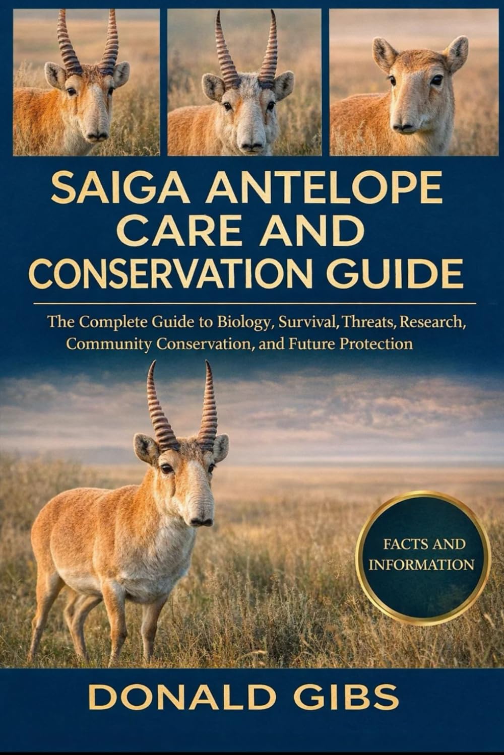 SAIGA ANTELOPE CARE AND CONSERVATION GUIDE: The Complete Guide to Biology, Survival, Threats, Research, Community Conservation, and Future Protection.