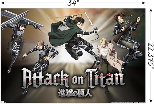 Miniatura 3 de Trends International Attack On Titan Season 4 - Póster de collage de pared, 34 pulgadas de largo x 22.4 pulgadas, versión sin marco