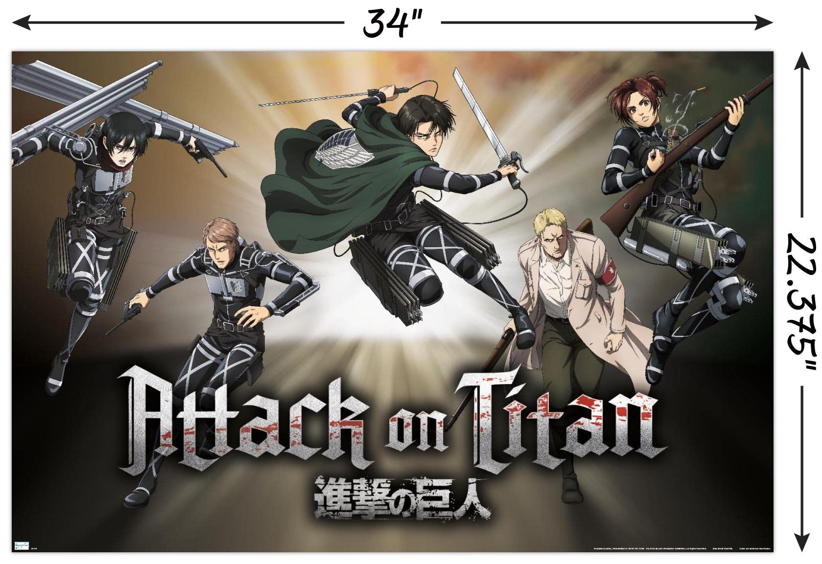 Amazon.com: Attack On Titan: Season 4 - Collage Wall Poster, 34L