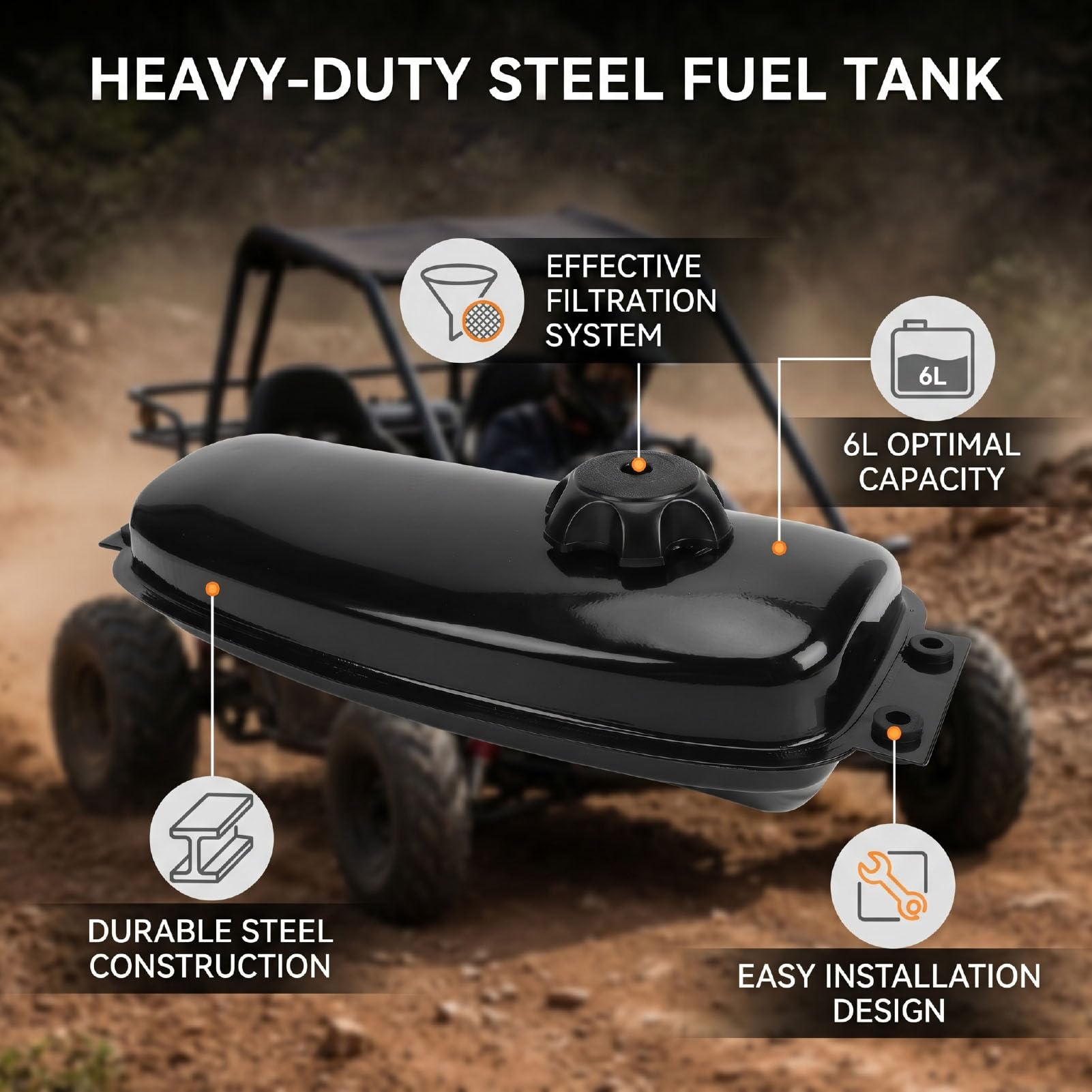 Tanque de Compatible con ATV y Go Kart
