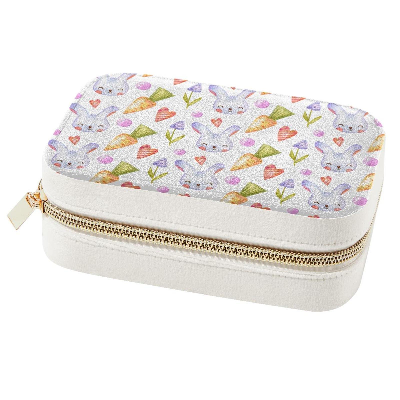 Organiseur de bijoux de voyage lapin mignon pour ranger vos bagues