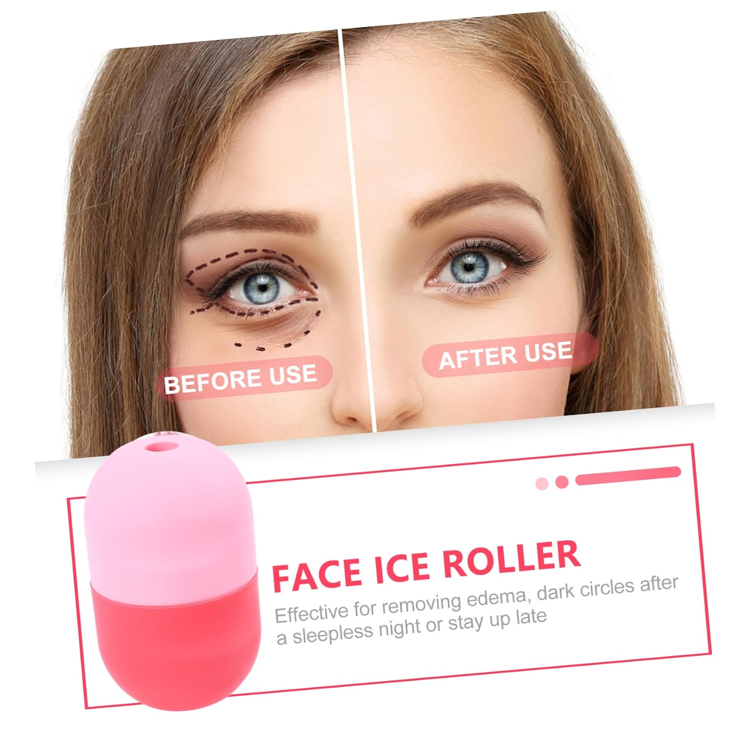 Beavorty 3pcs Facial Massage Silicone Cold Compress Tool for Skin Care Reduces Puffiness Promotes Circulation Reusable Facial Massager for Home