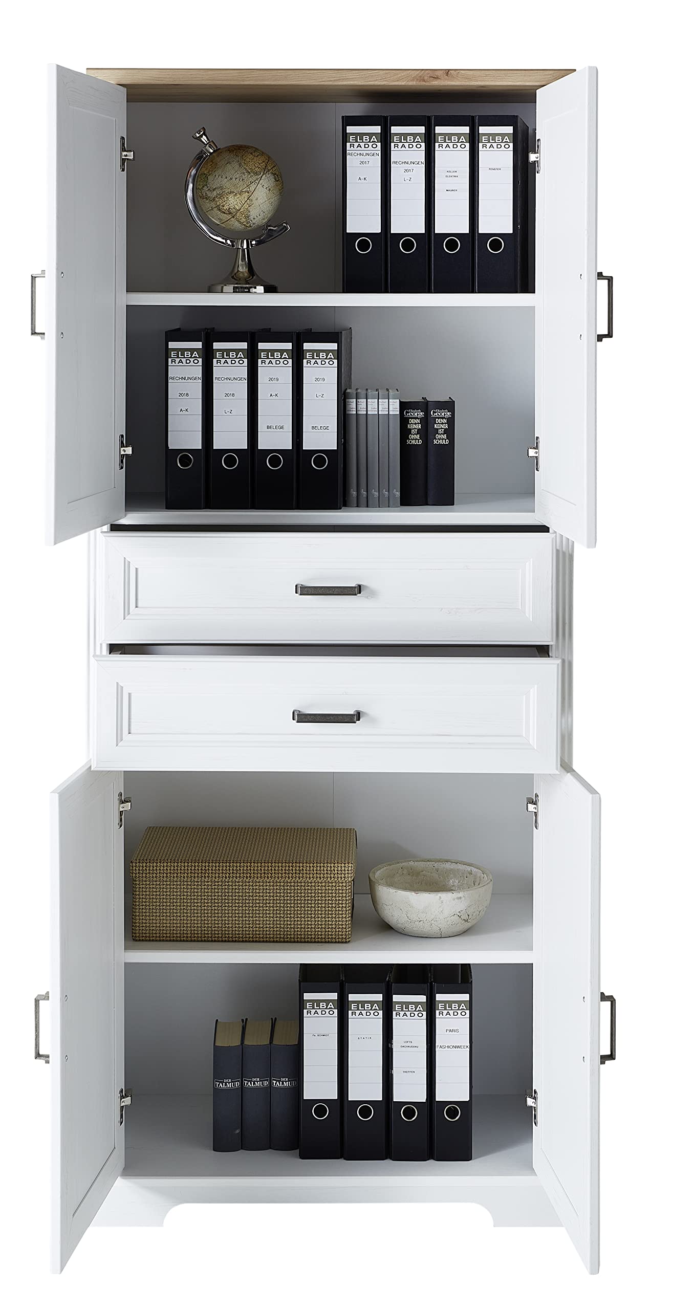 möbelando Büro-Set Arbeitszimmer Kombi Komplettset Büroprogramm Jillana VI (10-teilig)