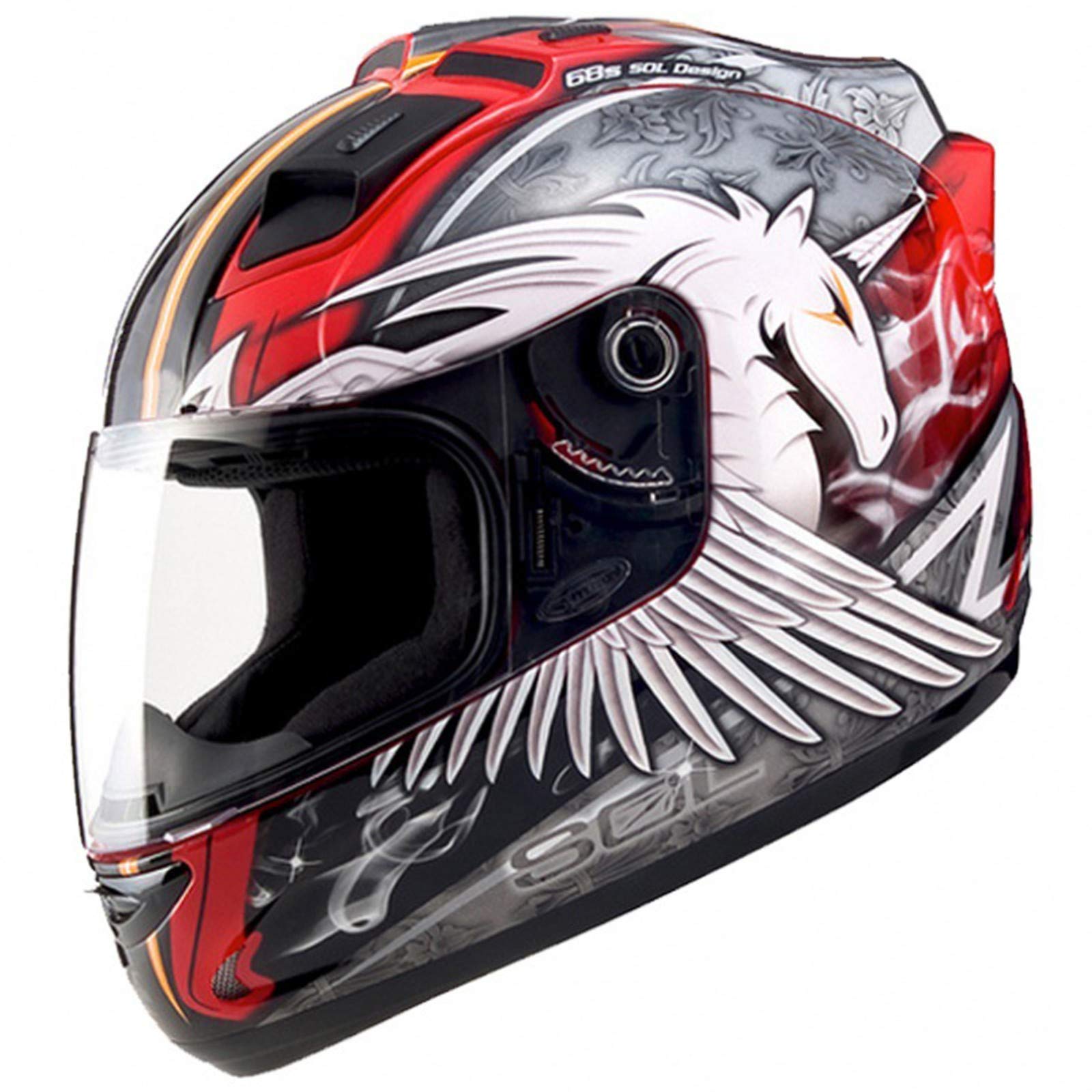 Unicorno Casco Integrale, Apribile Caschi Motociclo con Anti-Fog Visor, Casco Anti-Collisione Motocross, Caschetti Modulare Moto per Scooter Bicicletta Racer, ECE Omologato B,L
