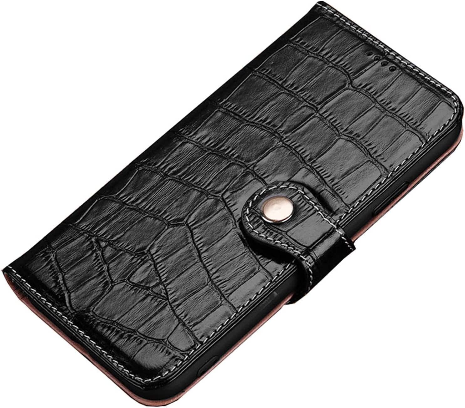 Étui à rabat iPhone 14 Plus GUMMMY cuir véritable crocodile Svart