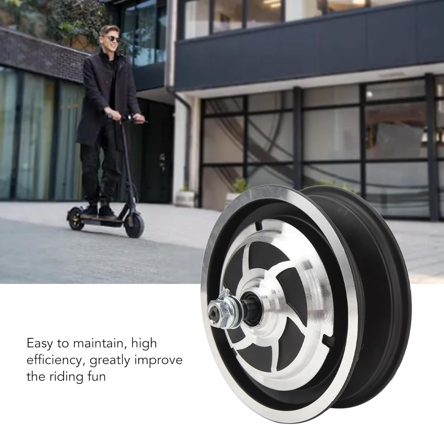 10 Inch 48V 800W Electric Scooter Hub Motor, Noiseless , Aluminum Scooter Drive Hubs, Wide Application for Electric , Folding Bikes