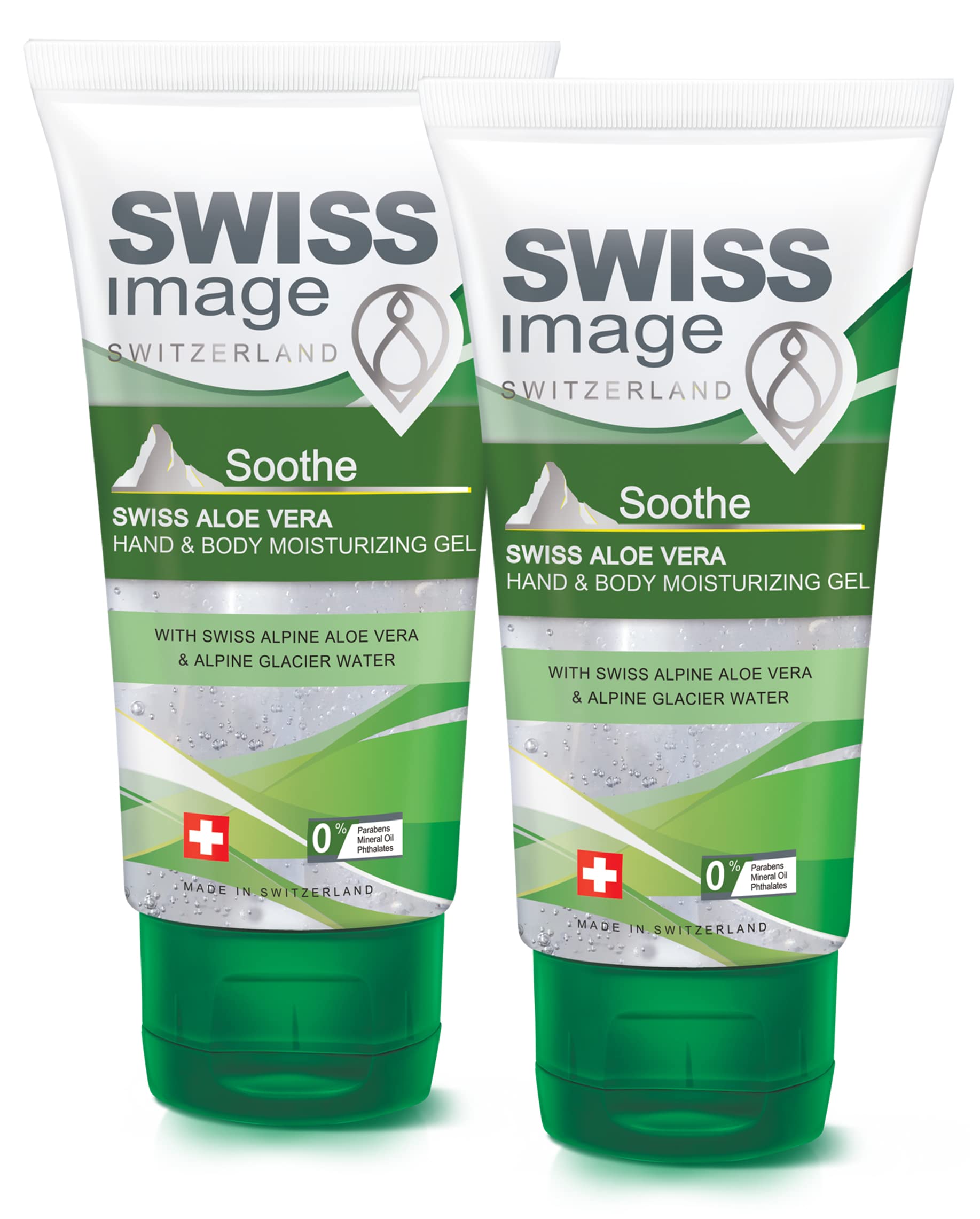 Swiss Image Soothe Aloe vera Hand & Body Moisturizing Gel Twin Pack 2 X 75ml, For All Skin Types, Cream, 150.0 grams, 2