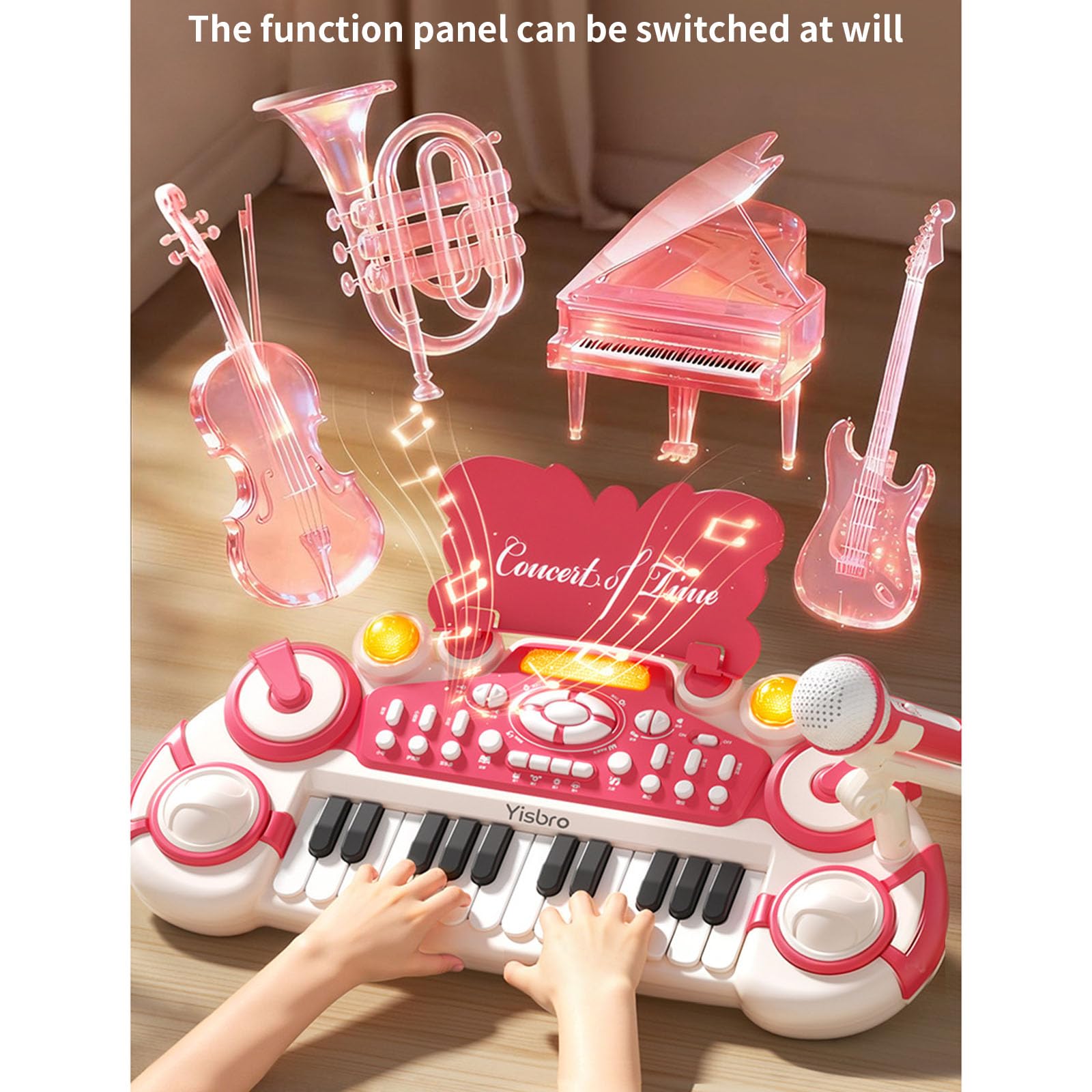 Teclado electrónico de Aprendizaje Inteligente, Juguete Musical para niños Estudiantes con múltiples Tonos, Instrumento Musical, Piano de Juguete, Teclado Realista