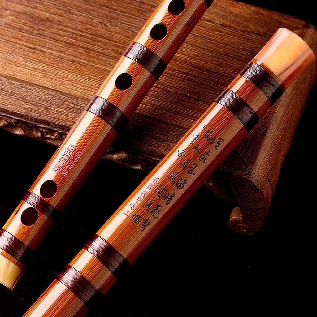Flute, Bitter Bamboo Flute Professional Playing Instrument Flute Beginner Ancient Chinese Musical Dizi Clarinet(Color:E)