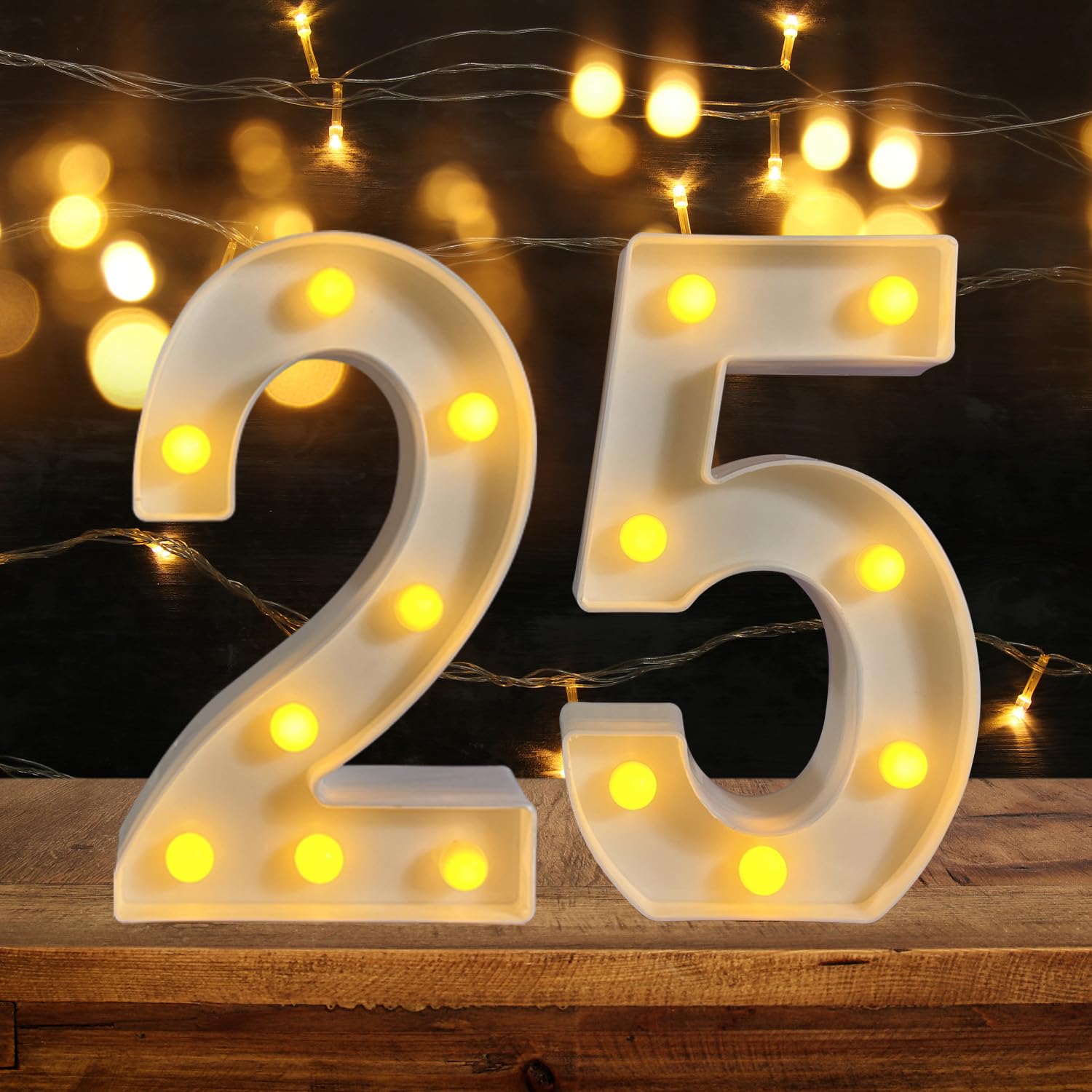 Amazon.com: ZUOKEMY 25th Birthday LED Light Numbers - Night Lit