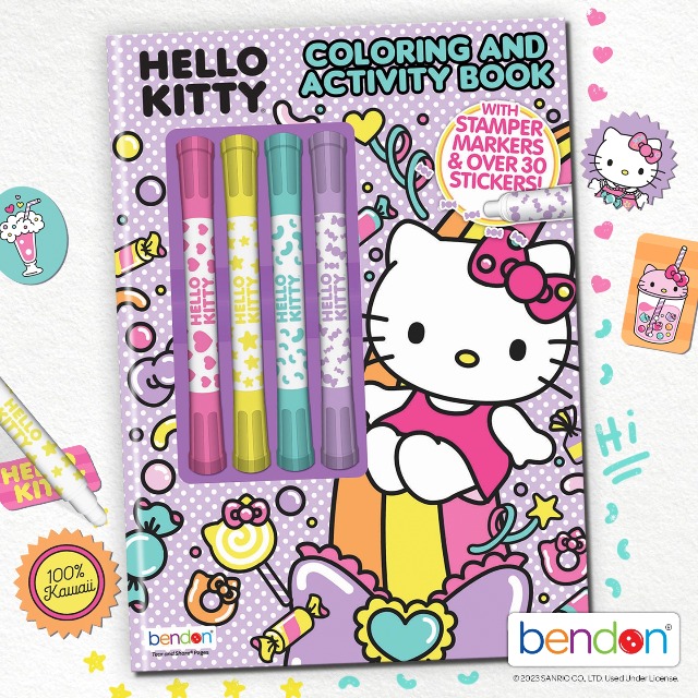 Amazon.com: Hello Kitty 48-Page Coloring Book with 4 Stamp Markers