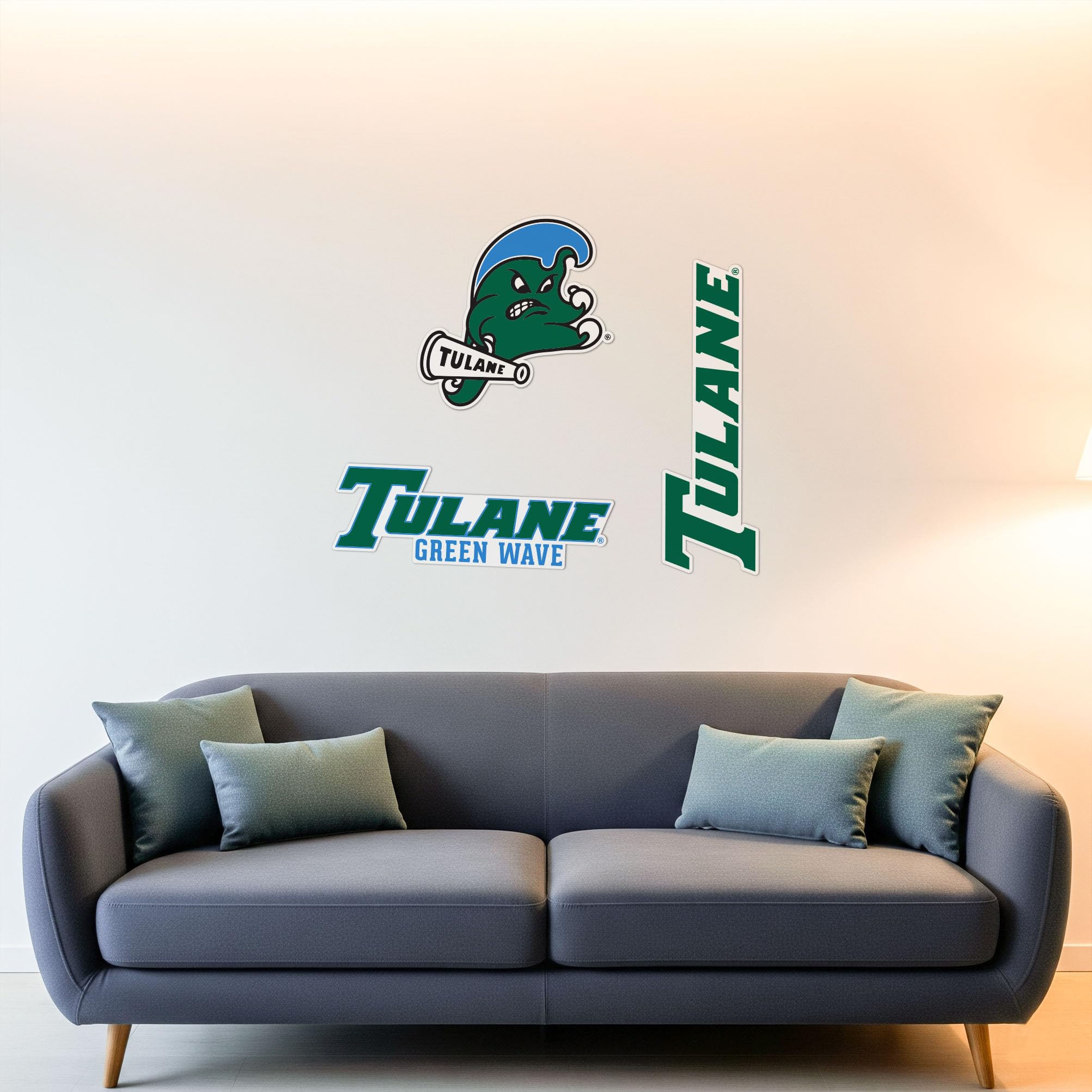 Sticker Tulane University amovible en vinyle repositionnable