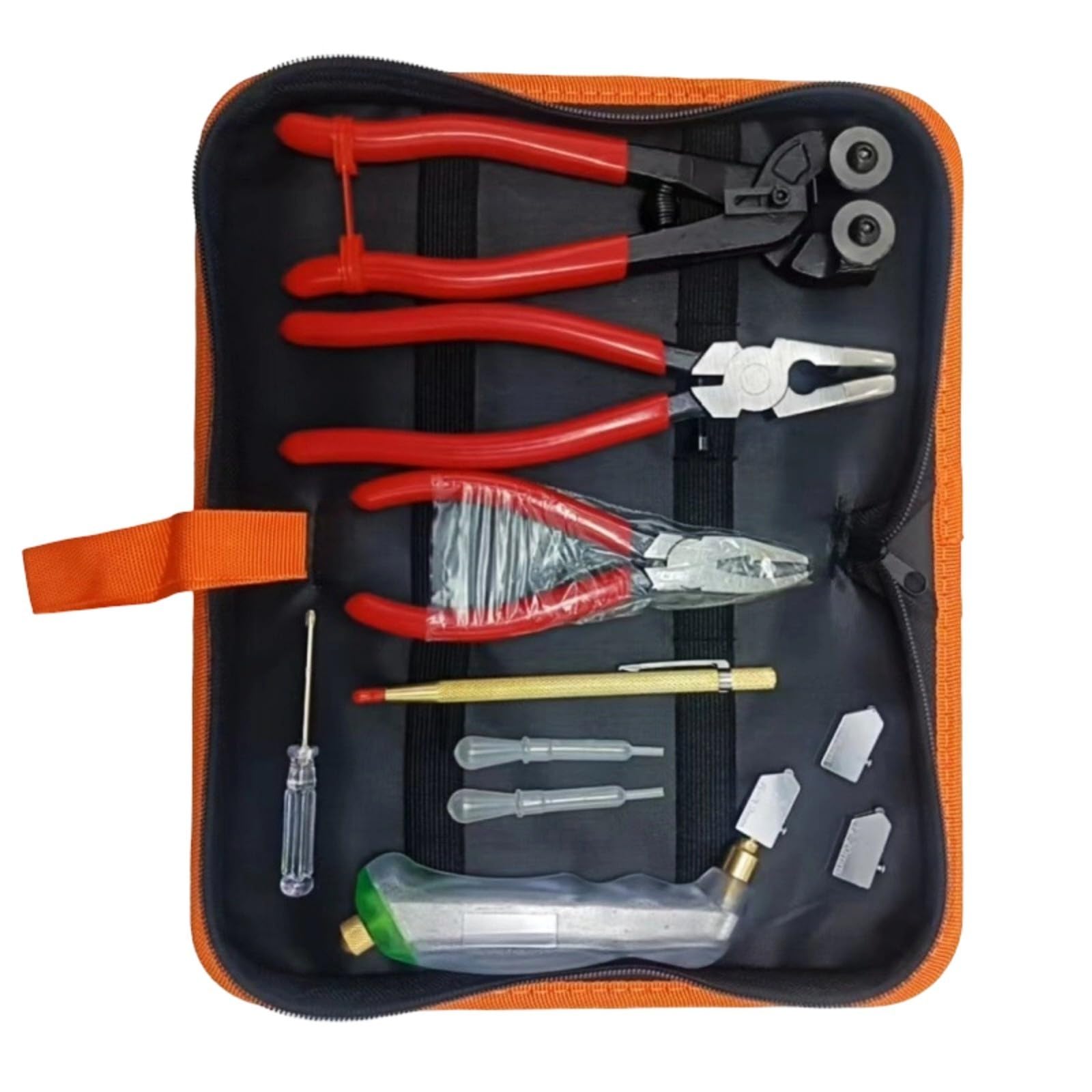 Alicates de corte de vidrio de metal industrial, agarre antideslizante, herramienta profesional de corte de vidrio, colección de herramientas de reparación de bordes