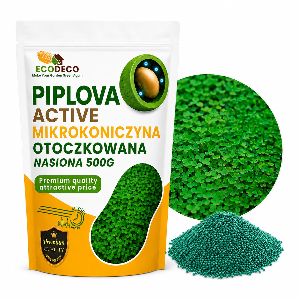 Micro Trefle Nain Blanc Pipolina Semence Pelouse 500g 200 m² Ultra Résistant sans Arrosage Levée Rapide 7 Jours