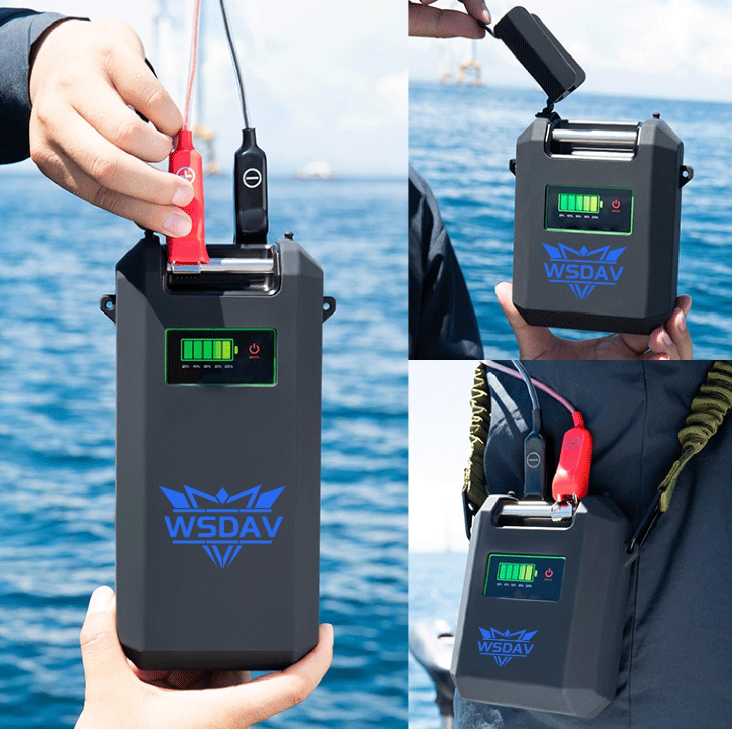 Batería para Carrete de Pesca eléctrico de 14,4 V y 6800 mAh, y de 14,8 V y 7500 mAh a 20000 mAh para carretes de Pesca eléctricos y de mar, con Cargador.,14.8v 20000mah