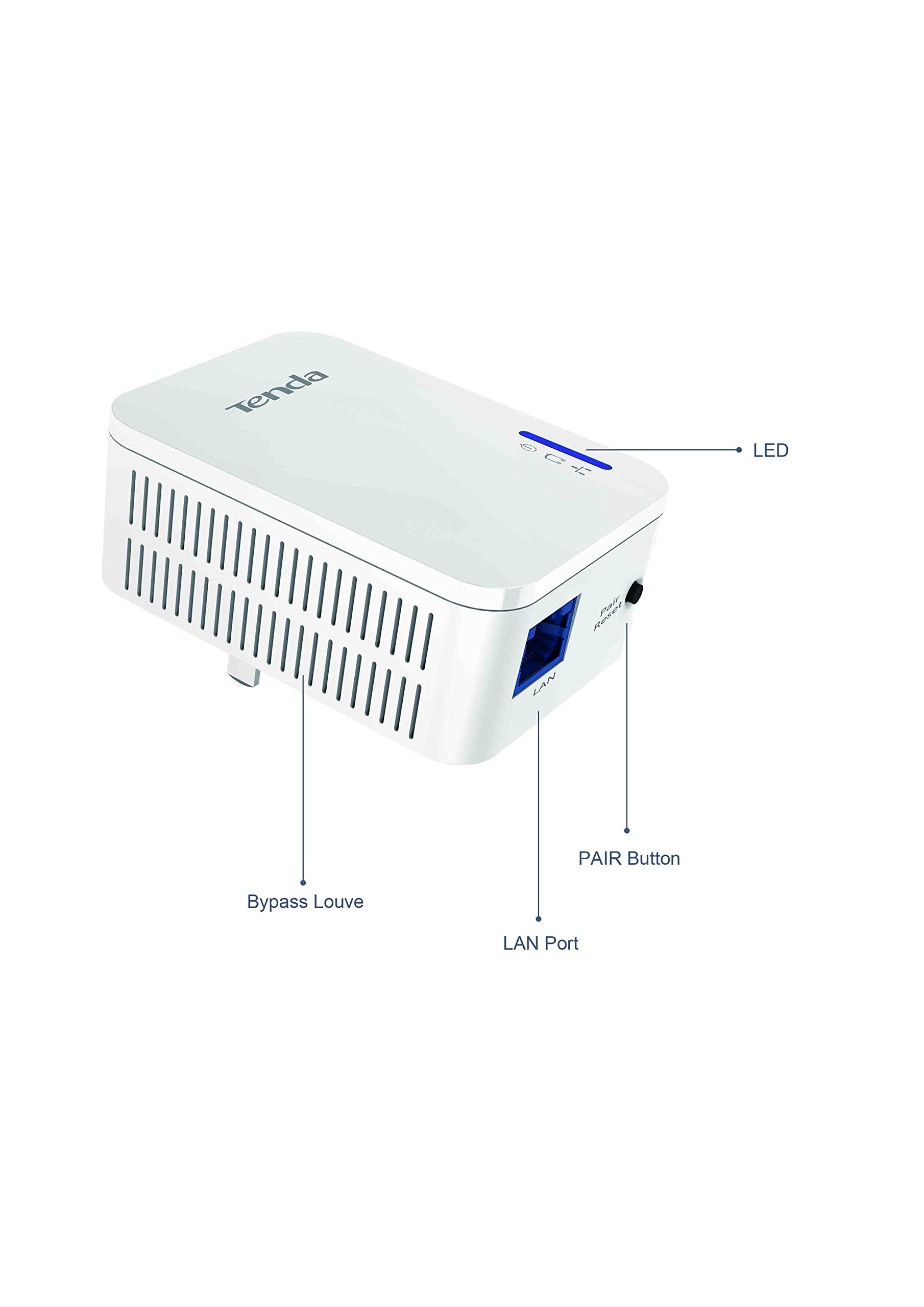 Tenda P1000 adattatore di rete powerline Collegamento ethernet LAN Bianco 1 pezzo(i)