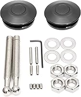 Vista 7 de Paquete de 2 clips de cierre rápido con botón de presión para cofre, kit de cierre universal de 1.25 pulgadas/32 mm de diámetro, aleación