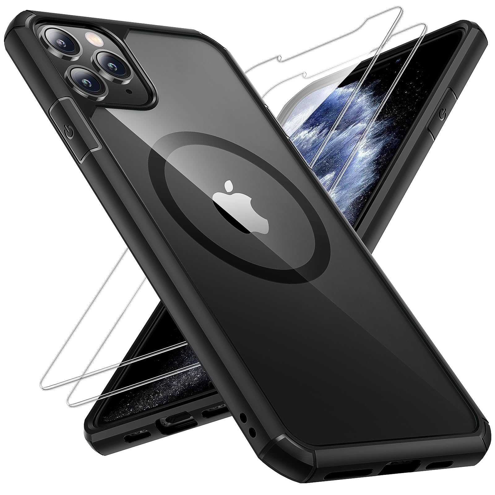 TAURI Funda para iPhone 13/iPhone 14, Compatible con MagSafe [No amarillea] con Vidrio Templado, Carcasa Nueva para iPhone 13/iPhone 14,Funda Ultra Fina antichoque - Transparente — view 134